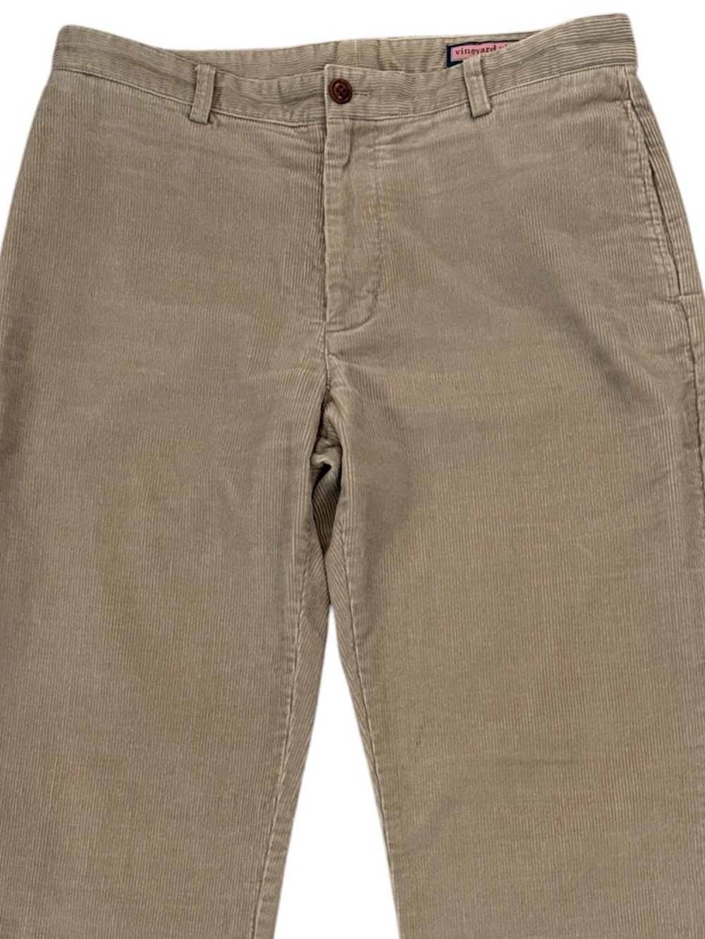 Vineyard Vines Wide Wale Corduroy Club Pants Tan Beige All Cotton 34x34 Shep Ian - Picture 6 of 15